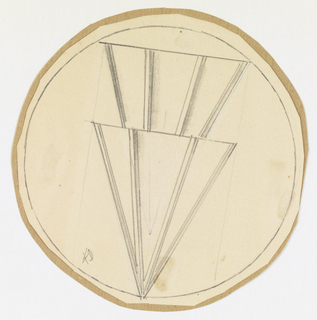 Drawing, Decorative Design with Two Cones