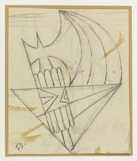 Drawing, Abstract Design with Hatchet and Sheaf