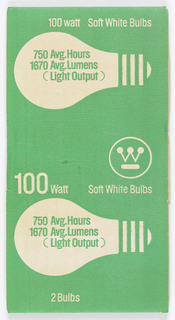 Print, 100 Watt Soft White Bulbs