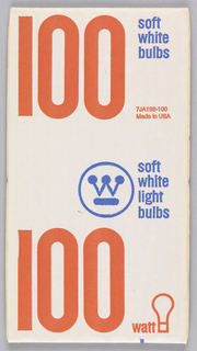 Print, 100 Watt Soft White Light Bulbs