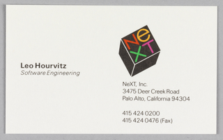 Print, NeXt, Inc. Business Card