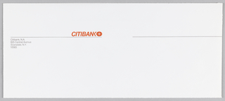 Print, Citibank envelope design