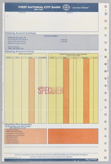 Print, Citibank bank statement design
