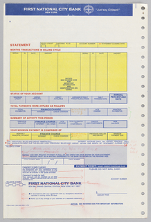 Print, Citibank Bank Statement Design