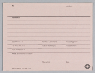 Print, Citibank memo design