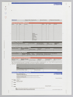 Print, Citibank Statement Design