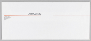 Print, Citibank envelope design