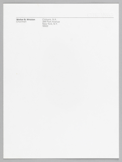 Print, Citibank letterhead design