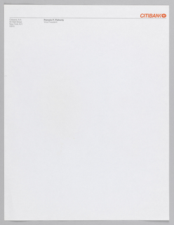 Print, Citibank letterhead design