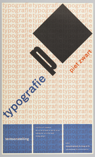 Poster, Typografie Piet Zwart  (The Typography of Piet Zwart)