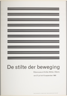 Poster, Die stilte der beweging [The Silence of Movement]