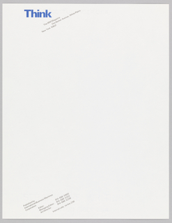 Print, IBM Think Letterhead