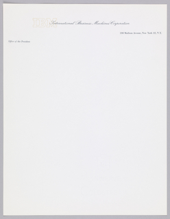Print, IBM Letterhead