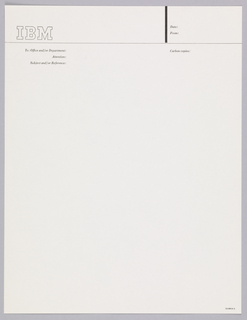 Print, IBM, Half Sheet Letterhead