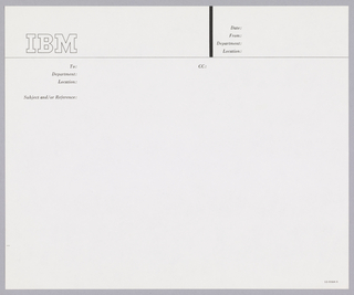 Print, IBM Memo Sheet