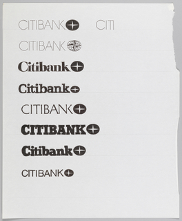 Drawing, Designs for Citibank Logo