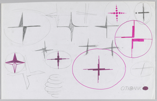 Drawing, Designs for Citibank Citicorp Logo