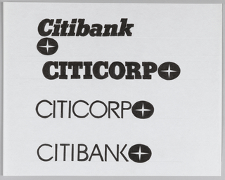 Drawing, Designs for Citibank/Citicorp Logos