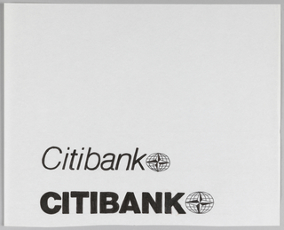 Drawing, Design for Citibank/Citicorp Logo