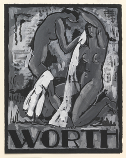 Drawing, Design for House of Worth Advertisement