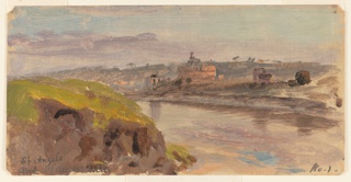 Drawing, Castel Sant'Angelo and Claude's Villa, Rome, Italy