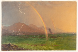 Drawing, Thunderstorm in the Alps