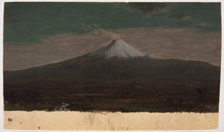 Drawing, Cotopaxi at Night, Viewed from the Hacienda San Agustin, Ecuador