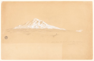 Drawing, Chimborazo, from the House of Senior Pablo Bustamante, Riobamba, Ecuador