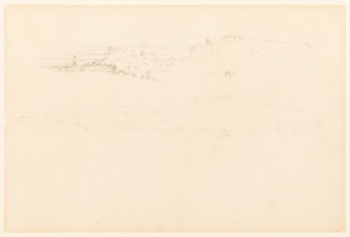 Drawing, Distant Views of a Wooded Hill, Catskill, New York
