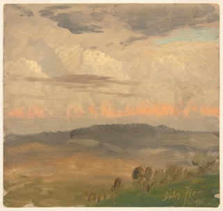 Drawing, Sunset near Olana, Hudson, New York