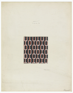 Drawing, Chain Pattern, Textile Design.