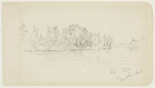 Drawing, Wooded Shore of Lake Millinocket, Maine