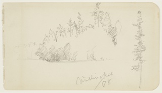 Drawing, Wooded Shoreline, Lake Millinocket, Maine