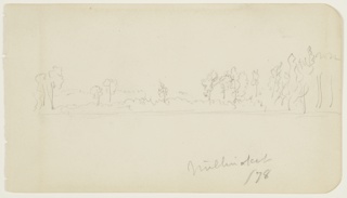 Drawing, Wooded Shore, Lake Millinocket, Maine