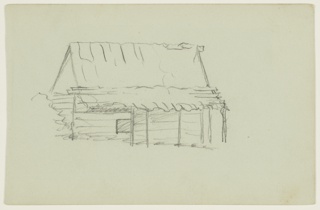 Drawing, Log Cabin, Adirondack Mountains, New York
