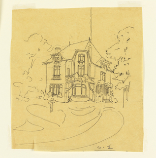 Drawing, Design for a private residence