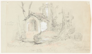 Drawing, Shrine in the Woods near Ceppo Morelli, Italy
