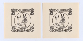 Sticker, Ex Libris/George Sarton