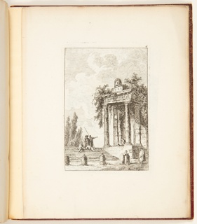 Print, Figures in a Landscape with a Building in Ruin