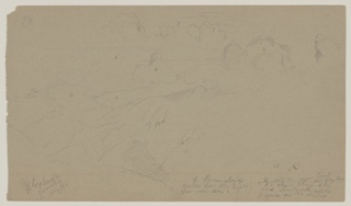 Drawing, Shoreline and Mountains near Bloxburgh, Jamaica