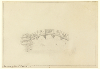 Drawing, Design for Bridge in Garden Pavilion