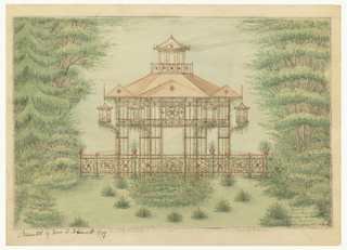 Drawing, Garden Pavillion