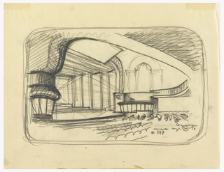 Drawing, Avon Theater, 251 West 45th Street, New York, NY: Design for Alteration to Radio Broadcasting Facility for Columbia Broadcasting System