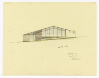 Drawing, North Elevation of a Split-Level House to be Erected in Palo Alto, California