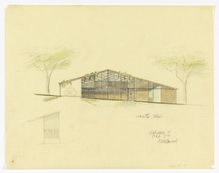 Drawing, South Elevation of a Split-Level House to be Erected in Palo Alto, California