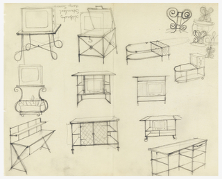 Drawing, Designs for Television Carts