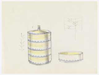 Drawing, Design for Stacking Ashtray