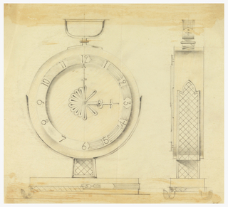 Drawing, Design for Clock