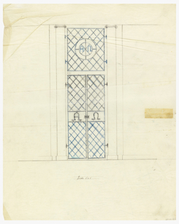 Drawing, Design for Metal Door