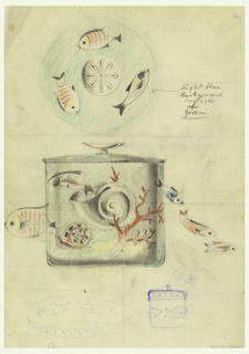 Drawing, Box with round lid